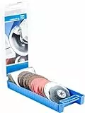 PFERD TOOLS COMBICLICK-Set, 19-teilig, Fiberschleifer, Filz- und Vlieswerkzeuge, Außen-ø 125 mm, Gewinde M14, inkl. Stützteller, 49350072 – für die Oberflächenbearbeitung von grob bis spiegelpoliert