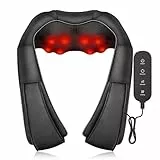 Nackenmassagegerät, Upgrade iKristin Rückenmassagegerät mit Fernbedienung, Tiefengewebs-3D-Kneten mit Wärme, Shiatsu-Massagegerät für Nacken, Schulter, Fuß und Bein, zu Hause und im Auto.