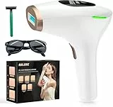 NALONE IPL Geräte Haarentfernung Laser, Laser Haarentfernung 600-1200NM Schmerzfreie IPL Haarentfernungsgerät 999,900 Lichtimpulse, 5 Stufen, für Frauen, Männer, und Whole Body.