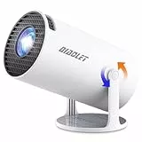 2025 Mini Beamer 4K 1080P Unterstützt, Android 13.0 Mini Projektor mit WiFi6 Bluetooth 5.2, 12000L 180° drehbar Auto Trapezkorrektur und 130-Zoll Videoprojektor für Heimkino