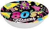 FIESTAS GUIRCA | 80er Jahre Schale Wiederverwendbar (32 cm) - Tischdekoration für Retro Partys - Ideal für Feiern und Events - Bunt