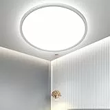 OTREN LED Deckenleuchte Flach, 4000K Rund Badlampe Deckenlampen, 1800LM Modern Panel Lampe für Badezimmer Wohnzimmer Schlafzimmer Badezimmer, IP44, Ø23CM