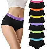 Libella 6er Pack Damen Boxershorts Unterhosen Panties Frauen mit Atmungsaktive Pantys Mehrpack Hipsters Baumwolle Weicher Dehnbarer Bund 3430-UNBL-L