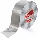 POPPSTAR Aluminium-Klebeband hitzebeständig (50m x 48mm) Aluklebeband für Dämmung & als Dampfsperre für Spülmaschine, Arbeitsplatte, Dachrinne