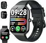 Motast 2025 Smartwatch Damen Herren,1,96' Smart Watch, Telefonfunktion,115+ Sportmodi Schrittzähler Armbanduhr, Herzfrequenz/SpO2/Schlafmonitor Fitnessuhr, IP68 Wasserdicht Sportuhr für Android iOS