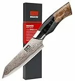 SHAN ZU Damastmesser Schälmesser Obstmesser Gemüsemesser Handgeschmiedetes Japanisches Klein Messer, 33 Schichten Damaststahl & Kupfer Profi Scharfe Damast Kochmesser Küchenmesser - VENUS Series