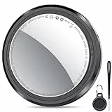 Air Tracker Tag Schlüsselfinder 1er Pack Schwarz, Koffer Tracker Kompatibel mit Apple Wo ist? APP (Nur iOS), Bluetooth Key Finder für Gepäck/Taschen/Brieftasche, Smart KeyFinder, Austauschbarer Akku