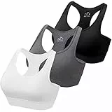 HBselect Sport BH Bustier Damen Bralette Nathloser mit Polstern Sportbekleidung Polyesterfaser ohne Bügel atmungsaktiv Joggen Yoga Jumping Fitness