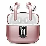taopod X08 Bluetooth-Kopfhörer, kabellos, USB-C, 40 Stunden Spielzeit, Touchscreen, wasserdicht, IPX7 Sport (Roségold)