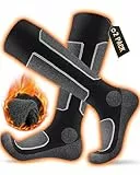 HIYATO Skisocken aus Merinowolle 2 Paar, Warme Thermosocken, Dicke Wintersocken für Skifahren Outdoor Wintersport Herren Damen (39-42, 2 Paar | Grau)