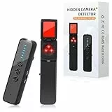 BEE&FLOWER Versteckter Kamera-Detektor | Tragbarer RF Bug Sweeper für Hotel, Büro & Zuhause | Anti-Spionagegerät mit Sound/LED-Alarm (Schwarz)