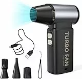 WERTYI Elektrische Staubgebläse, 5-Gang 130000RPM Compressed Air Duster, Wiederaufladbare Luftgebläse, Mini-Staubgebläser für Computer, Tastatur, Haus, Outdoor und Auto