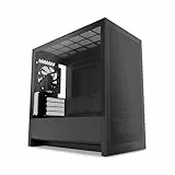 NZXT H3 Flow – Micro-ATX PC-Gehäuse – Optimierter Luftstrom – Inklusive 1 x 120mm Lüfter hinten – Unterstützt Full-Size-GPUs – Passend für 280mm Front, 240mm Top Radiator – Schwarz