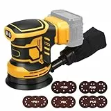 Akku-Exzenterschleifer, 125 mm Professional Exzenterschleifer für Dewalt 18V,20v Akku, 11000rpm Akkuschleifer Schleifgerät 3 Leistungsstufe mit 15PCS Schleifpapier(ohne Akku)