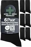 HELDENWERK Comfort Socken für Damen & Herren 6 Paar | Komfort Socken ohne Gummibund & Naht aus 97% Baumwolle | Extraweite Gesundheitssocken mit Komfortbund