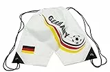 Idena 21559 - Sportbeutel Deutschland, in Form einer Sporthose, im Fußballdesign, 36 x 39 cm, praktisch, trendy, cool, für Freizeit, Sport und Training