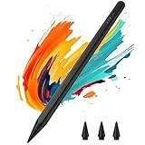 Kingone Stift für Apple iPad 2018-2025, 2X Schnellladung, kompatibel mit iPad 11/10/9/8/7/6, Pro M4/12.9/11/13', Air 3/4/5/M2/M3, mini 7/6/5, mit Magnetischer Haftung, Palm Rejection & Neigung,Schwarz