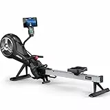 JOROTO Rudergerät für Zuhause - Doppelte Widerstandskraft [Luft + Magnetisch] Rudergerät, Ultra-Leise, Klappbares Design, Bluetooth-App-Unterstützung, Maximalgewicht 150 kg (Schwarz)