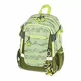 Schneiders 49466-065 Rhino Dino Kinderrucksack mit 3 Fächern, 2 Seitentaschen und Etikett, circa 25 x 35 x 12 cm, 11 Liter, gepolsterter Rücken, Schulter- und Brustgurt, grün, ca. 12 x 35 x 25 cm,