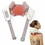 Breo N5 Mini-Nacken- und Schultermassagegerät mit Wärme, Shiatsu-Massagekissen für Nacken, Rücken, tiefe Nackenmassage zu Hause (Beige, Size2)
