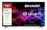 Sharp 70HP5765E QLED Fernseher 70 Zoll Google TV - 4K UHD Smart TV mit Dolby Vision HDR, Dolby Atmos, Sound by Harman Kardon, Google Assistant und Triple-Tuner, QLED TV (2026)