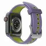 OtterBox All Day Uhrenarmband für Apple Watch Series 9/8/7/6/SE 2. gen/SE 1. gen/5/4/3 - 38mm/40mm/41mm, weiches, angenehmes und strapazierfähiges Silikonband für Apple Watch, Lila/Grün