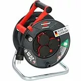 Brennenstuhl Garant V2 IP44 Kabeltrommel 20m outdoor (Made in Germany, 3 Schutzkontakt-Steckdosen, Spezialkunststoff)