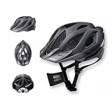 KED Spiri II Trend Allround Fahrradhelm Mit LED Licht Und Reflektor, Optimierter Belüftung, Insektenschutznetz Und K-FIT System | Farbe: Black Matt | Größe: 55-61 (L)