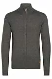 Blend Norman Herren Strickjacke Cardigan Feinstrick mit Stehkragen und Reißverschluss, Größe:M, Farbe:Pewter Mix (70817)