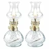 Petroleumlampe Öllampe Laterne, 2 Stück Petroleum-Sturmlaterne, Öllampen Aus Glas, Retro Nostalgie Transparente Einstellbare Helligkeit, Petroliumöllampe Für Wohnzimmer Esszimmer Notfalleinsatz