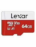 Lexar Micro SD Karte 64GB, Speicherkarte Micro SD mit Adapter, Bis zu 100 MB/s Lesegeschwindigkeit, UHS-I, U3, A1, V30, C10, 4K UHD microsdxc SD Karte für Kamera, Smartphone