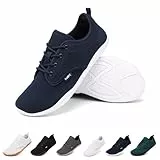 Geweo Barfußschuhe Herren Damen Barfuss Sneakers Traillaufschuhe Leicht Bequem Fitnessschuhe Straßenlaufschuhe Laufschuhe Sports Schuhe Sommer Atmungsaktiv Barefoot Shoes Zero Drop Unisex, Blau 37 EU