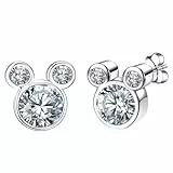 Mickey Ohrringe Stecker, Minnie Kinder Ohrringe Mädchen, Mickey Ohrstecker Ohrringe Damen, Minnie Ohrringes Silber 925 Stecker, Mickey Earrings for Women, Mickey Schmuck Geschenke für Frauen, Mädchen