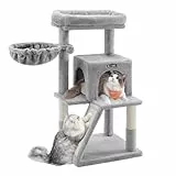 Feandrea Kratzbaum, Katzenbaum mit großer Plattform, hellgrau PCT51W