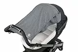 Altabebe AL7013-30 Sonnensegel Lifeline mit Seitenschutz für Kinderwagen/Buggys, dunkelgrau