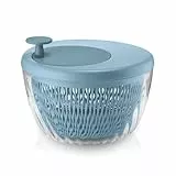 Guzzini - Kitchen Active Design, SPIN&STORE Salatschlüder mit Deckel - Azur Matt, Ø26 x h19 cm | 4000 cc - 170900134