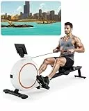 Superun Rudergerät für Zuhause mit 32 Stufen Widerstand - Leises Magnetisches Rudergerät mit APP und LCD Display - Fitnessgeräte Einfacher Aufbau