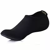 JACKSHIBO Schwimmschuhe Damen Barfussschuhe Barfußschuhe Herren Badeschuhe Wasserschuhe Strandschuhe Surfschuhe Aquaschuhe. Schwarz 39/40 EU L