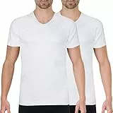 Athena Herren Coton Bio L220 T-Shirt, Weiß/Weiß, L EU