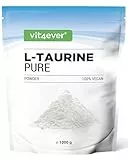 vit4ever Taurin Pulver - 1000 g (1 kg) - Optimale Löslichkeit - Vegan - 99% Reinheit - Laborgeprüfte Premium Qualität - L-Taurin Aminosäure