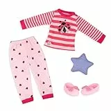 Glitter Girls Puppenkleidung 36 cm Puppen Marienkäfer Schlafanzug Outfit Oberteil, Hose und Hausschuhe Zubehör für Puppen, Spielzeug ab 3 Jahren GG50103Z
