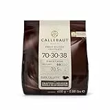 Callebaut Schwarze Schokolade Tropfen 70% Beutel mit 400 g