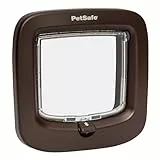 PetSafe - Manuelle Katzenklappe - 4 Verschlussoptionen, Energieeffizient, Einfache Installation - Braun