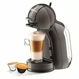 NESCAFÉ DOLCE GUSTO Mini Me Von Krups, kleine automatische Kapselkaffeemaschine, heiße und kalte Getränke, 15 Bar Druck, 0,8 Liter Wassertank, Eco-Mode, schwarz/Anthrazit, KP1238