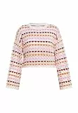 IZIA Damen Pullover, Orange Mehrfarbig, XL