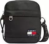 Tommy Jeans Herren Crossbody Bag Tasche Daily Reporter mit Logo, Schwarz (Black), Einheitsgröße