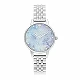 Olivia Burton Analog Quarzuhr für Damen Kollektion Under The SEA mit Silbernes Edelstahlarmband - OB16US43