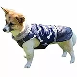 JoyDaog Hundemantel mit Fleece-Kragen, wendbar, für kleine Hunde, wasserdicht, warm, für kalten Winter, Blau, S