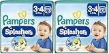 Pampers Windeln Größe 3-4, Splashers Baby Shark Limited Edition, Einweg-Schwimmwindeln, für sicheren Schutz im Wasser, 12 Stück(Verpackung kann variieren) (Packung mit 2)