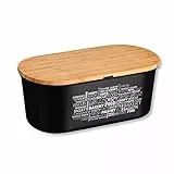 Kesper | Brotbox, Material: Melamin, Bambus, Maße: B: 34 x H: 14 x T: 18 cm, Farbe: Schwarz,Braun | 58503